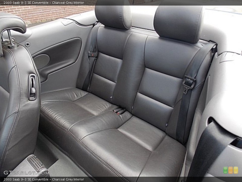 Charcoal Grey Interior Rear Seat for the 2003 Saab 9-3 SE Convertible #76898635