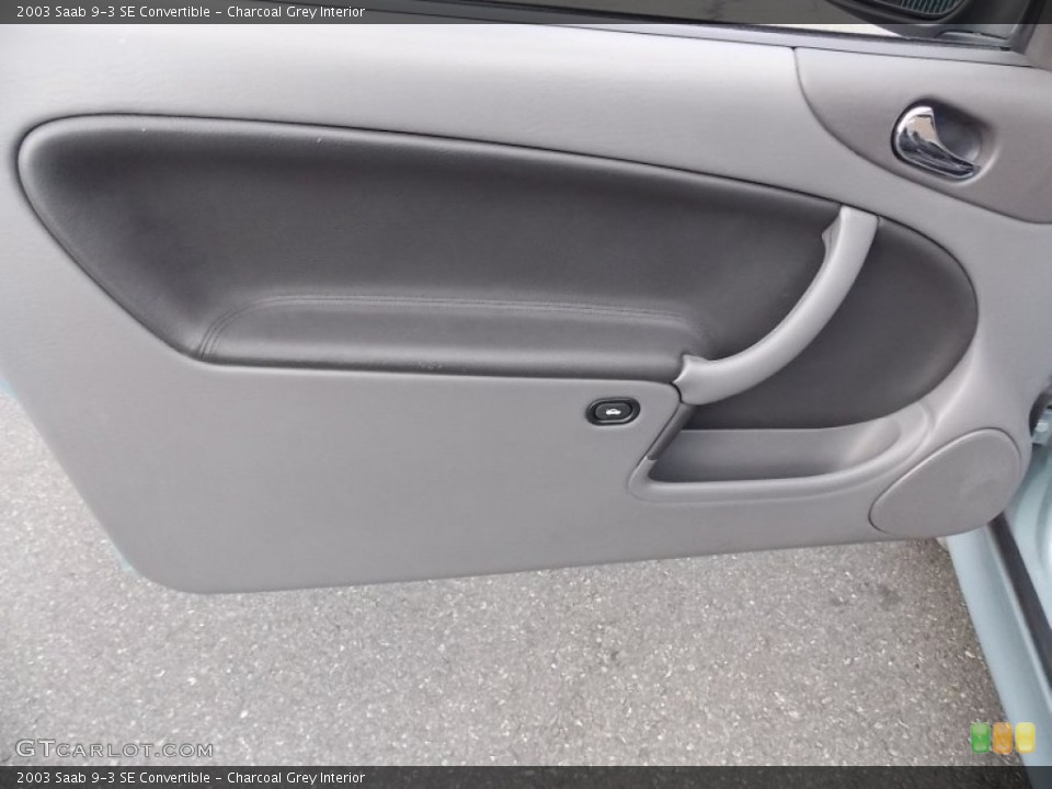Charcoal Grey Interior Door Panel for the 2003 Saab 9-3 SE Convertible #76898667
