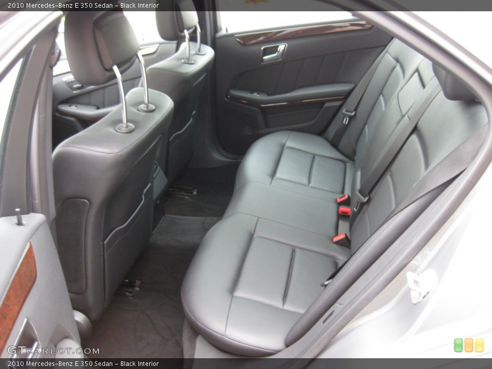 Black Interior Rear Seat for the 2010 Mercedes-Benz E 350 Sedan #76898730