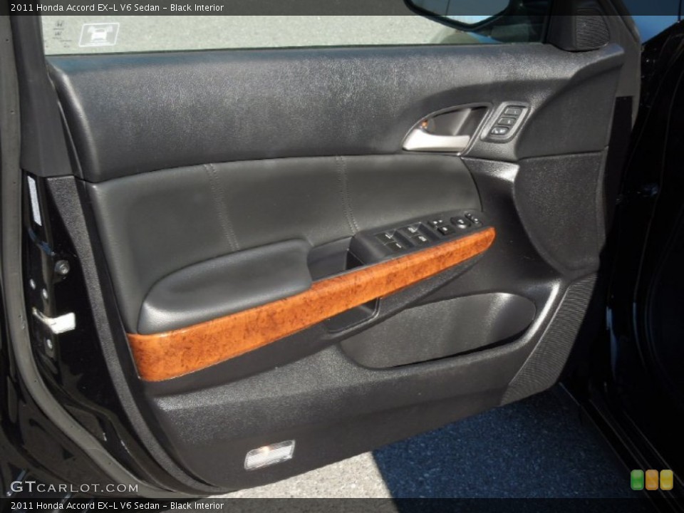 Black Interior Door Panel for the 2011 Honda Accord EX-L V6 Sedan #76899703