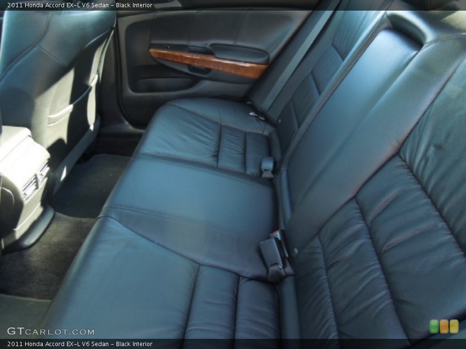 Black Interior Rear Seat for the 2011 Honda Accord EX-L V6 Sedan #76899847