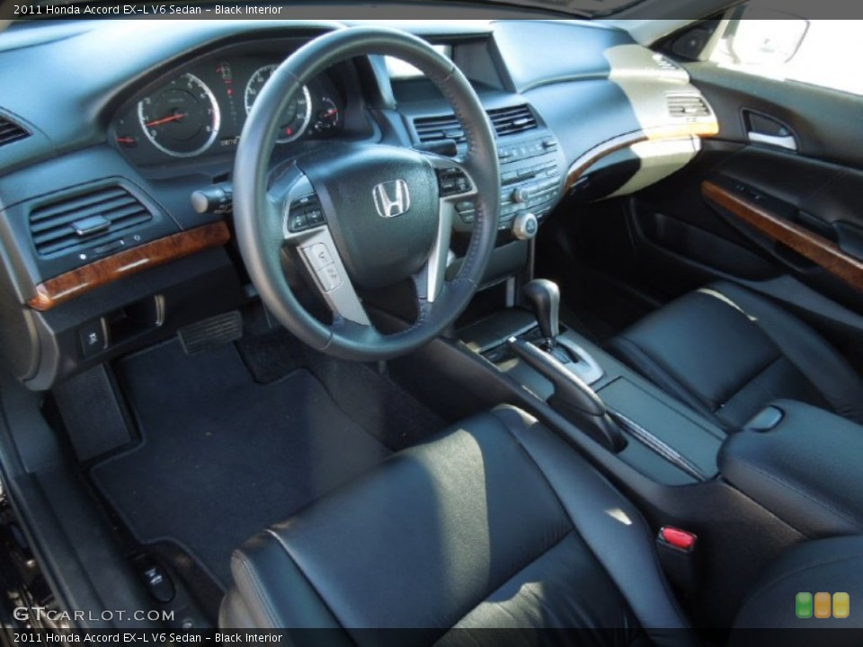 Black Interior Prime Interior for the 2011 Honda Accord EX-L V6 Sedan #76899987