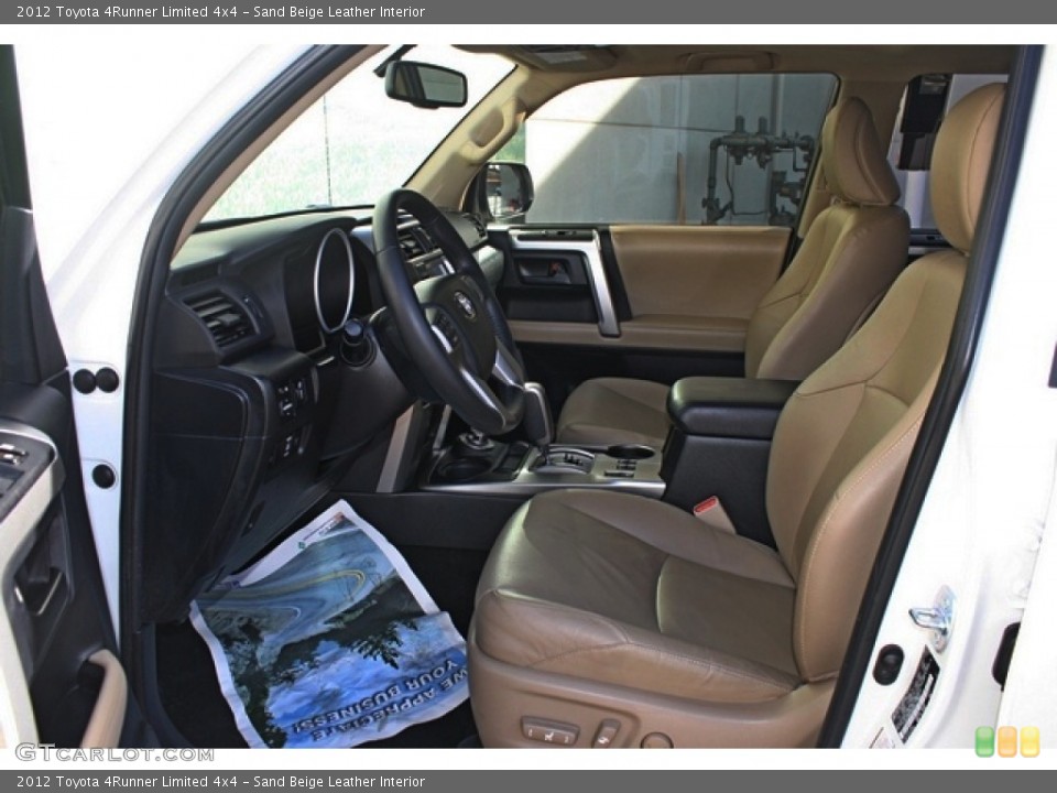 Sand Beige Leather Interior Photo for the 2012 Toyota 4Runner Limited 4x4 #76899993