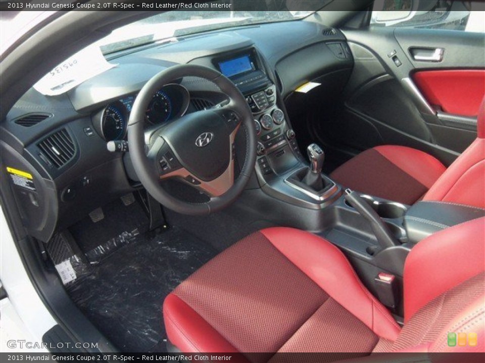 Red Leather/Red Cloth Interior Prime Interior for the 2013 Hyundai Genesis Coupe 2.0T R-Spec #76901691