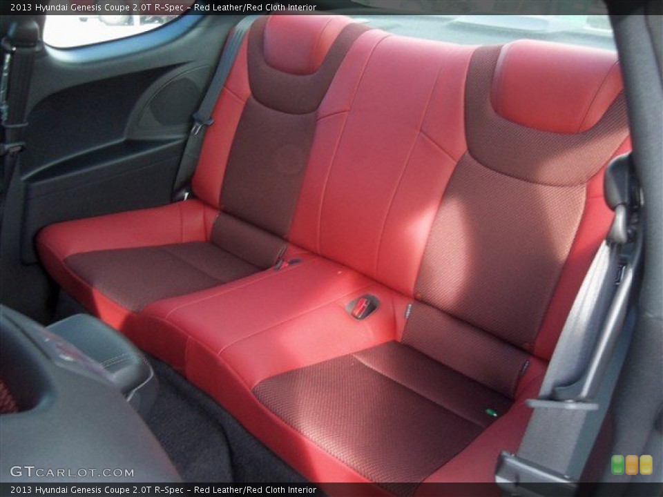 Red Leather/Red Cloth Interior Rear Seat for the 2013 Hyundai Genesis Coupe 2.0T R-Spec #76901729