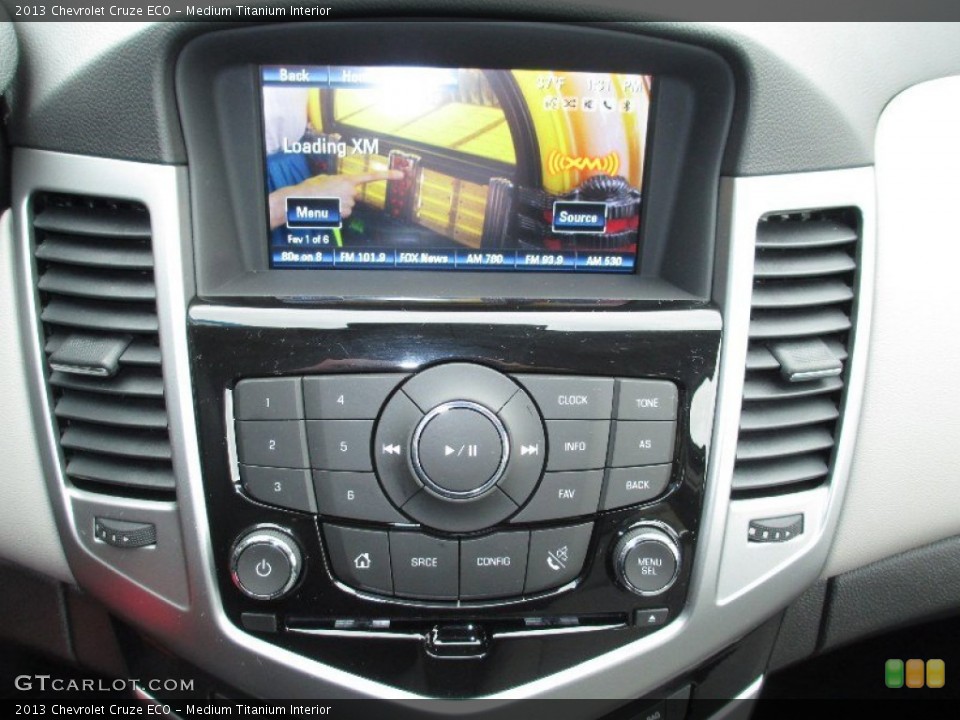Medium Titanium Interior Controls for the 2013 Chevrolet Cruze ECO #76901781