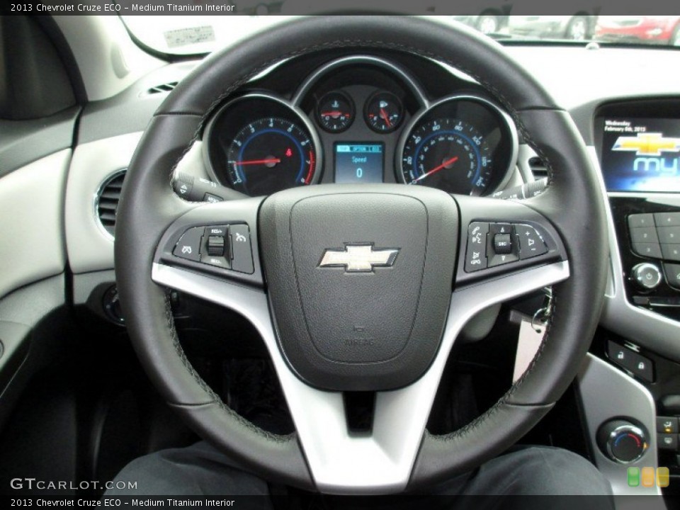 Medium Titanium Interior Steering Wheel for the 2013 Chevrolet Cruze ECO #76902160