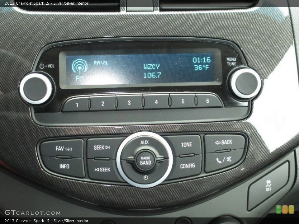 Silver/Silver Interior Controls for the 2013 Chevrolet Spark LS #76902446