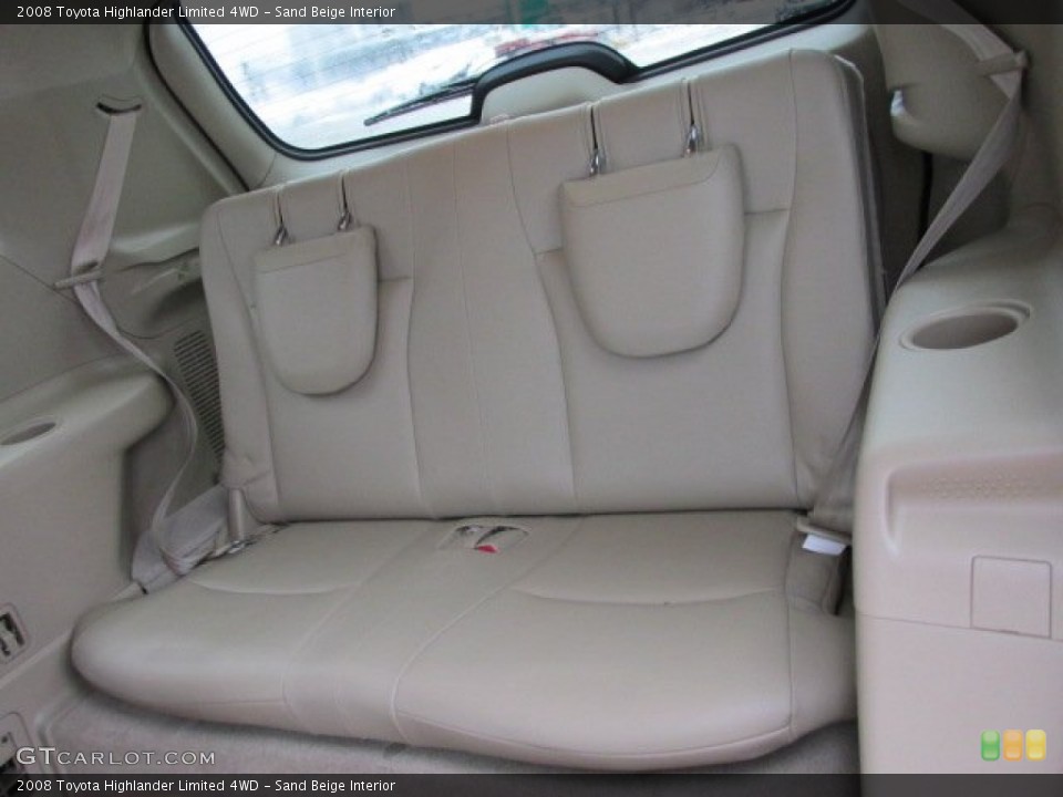 Sand Beige Interior Rear Seat for the 2008 Toyota Highlander Limited 4WD #76903341