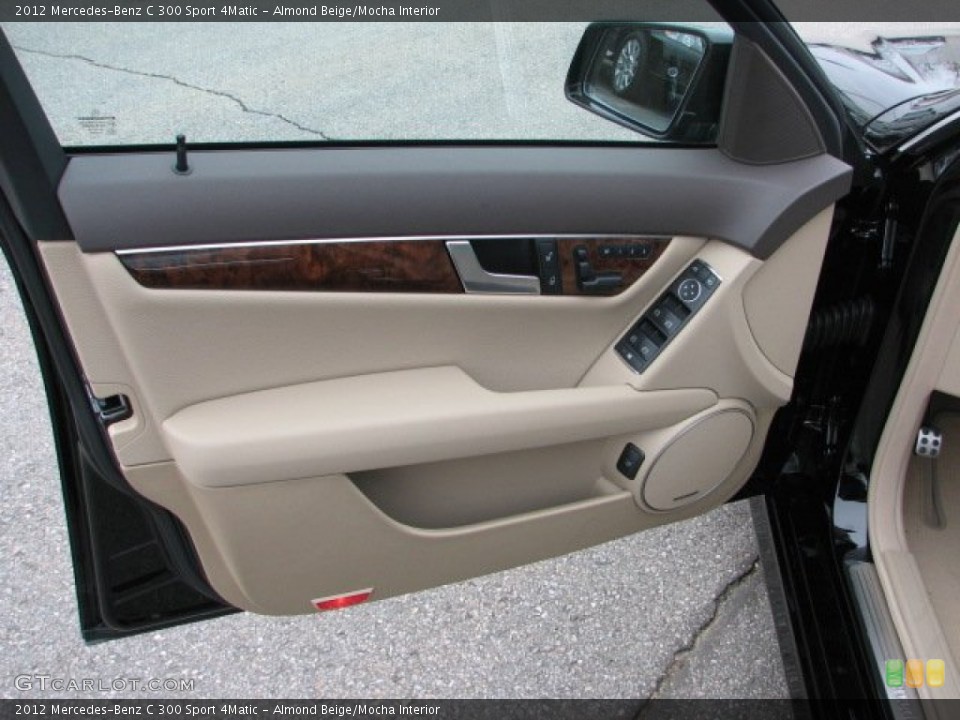 Almond Beige/Mocha Interior Door Panel for the 2012 Mercedes-Benz C 300 Sport 4Matic #76903416