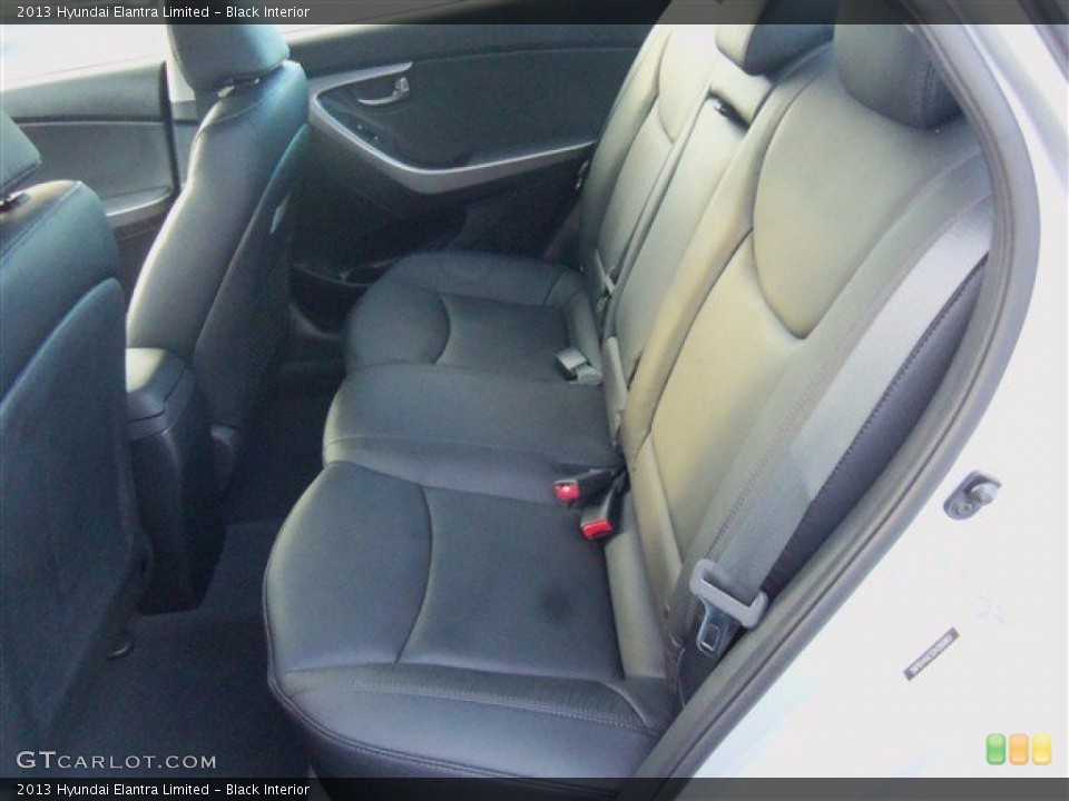 Black Interior Rear Seat for the 2013 Hyundai Elantra Limited #76904283