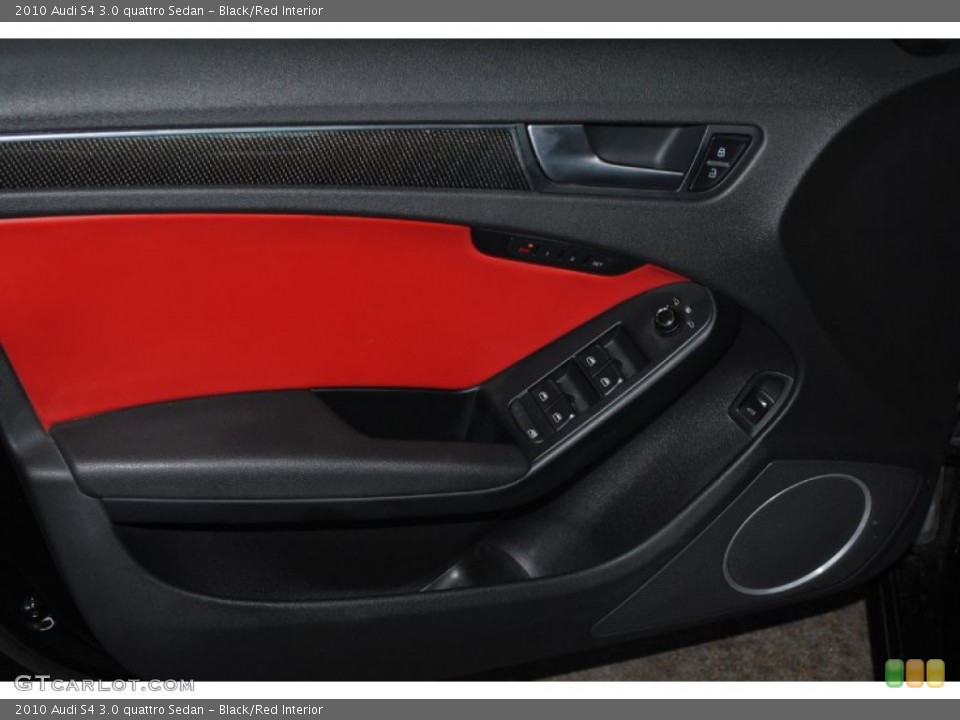 Black/Red Interior Door Panel for the 2010 Audi S4 3.0 quattro Sedan #76905975
