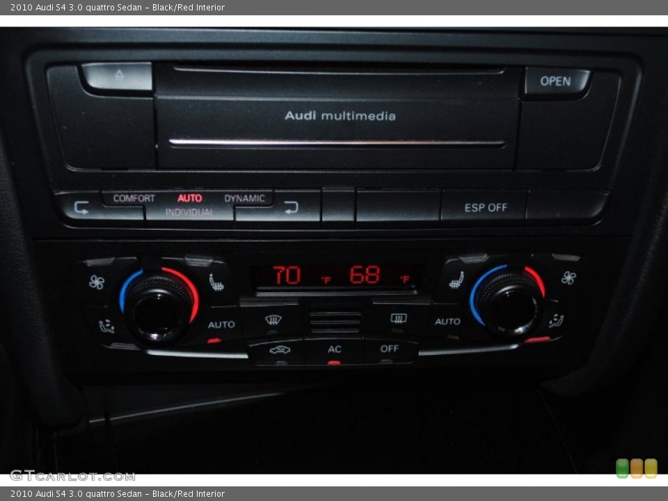 Black/Red Interior Controls for the 2010 Audi S4 3.0 quattro Sedan #76906202