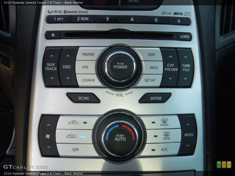Black Interior Controls for the 2010 Hyundai Genesis Coupe 3.8 Track #76906443