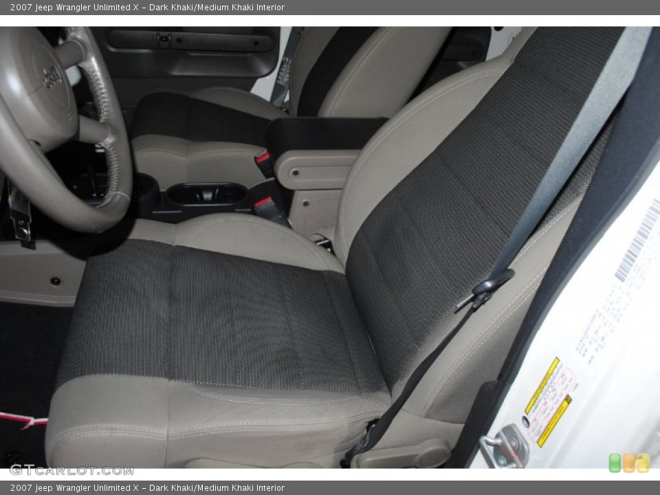Dark Khaki/Medium Khaki Interior Front Seat for the 2007 Jeep Wrangler Unlimited X #76907015