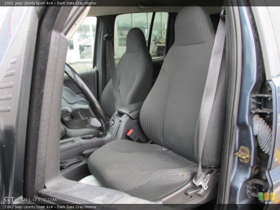 Dark Slate Gray Interior Front Seat for the 2002 Jeep Liberty Sport 4x4 #76907128