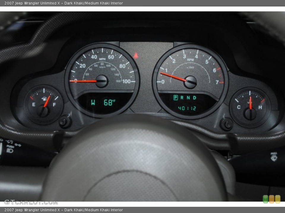 Dark Khaki/Medium Khaki Interior Gauges for the 2007 Jeep Wrangler Unlimited X #76907313