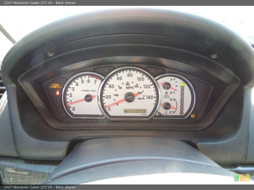 Black Interior Gauges for the 2007 Mitsubishi Galant GTS V6 #76907520