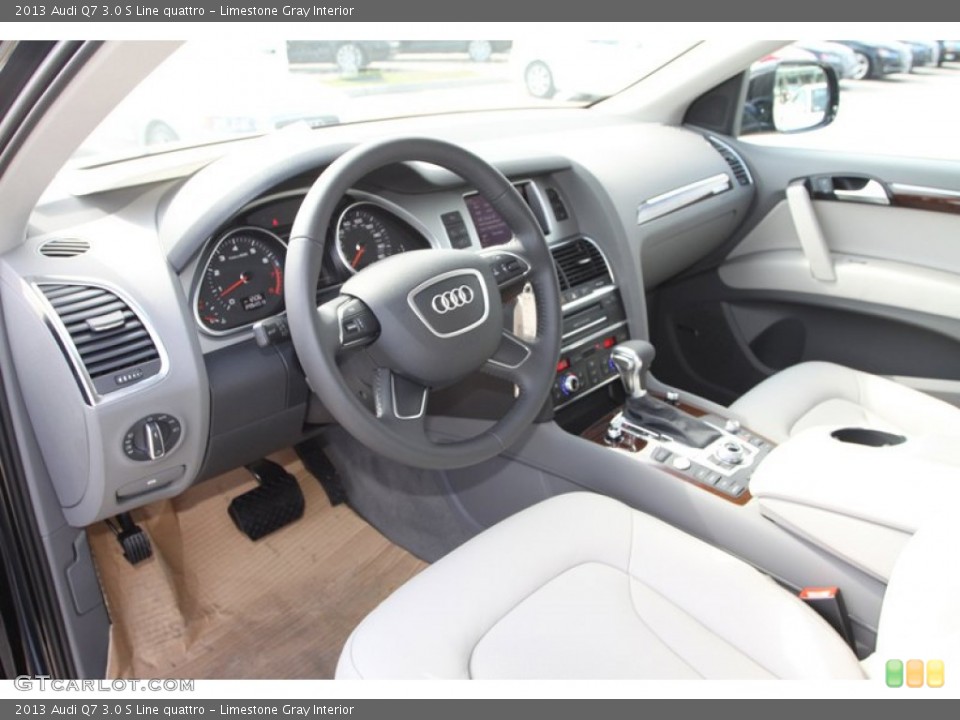 Limestone Gray 2013 Audi Q7 Interiors