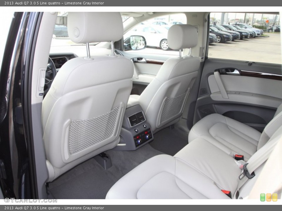 Limestone Gray Interior Rear Seat for the 2013 Audi Q7 3.0 S Line quattro #76907829