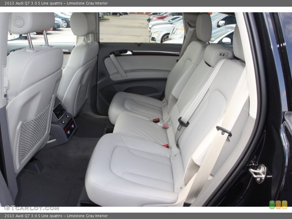 Limestone Gray Interior Rear Seat for the 2013 Audi Q7 3.0 S Line quattro #76907847