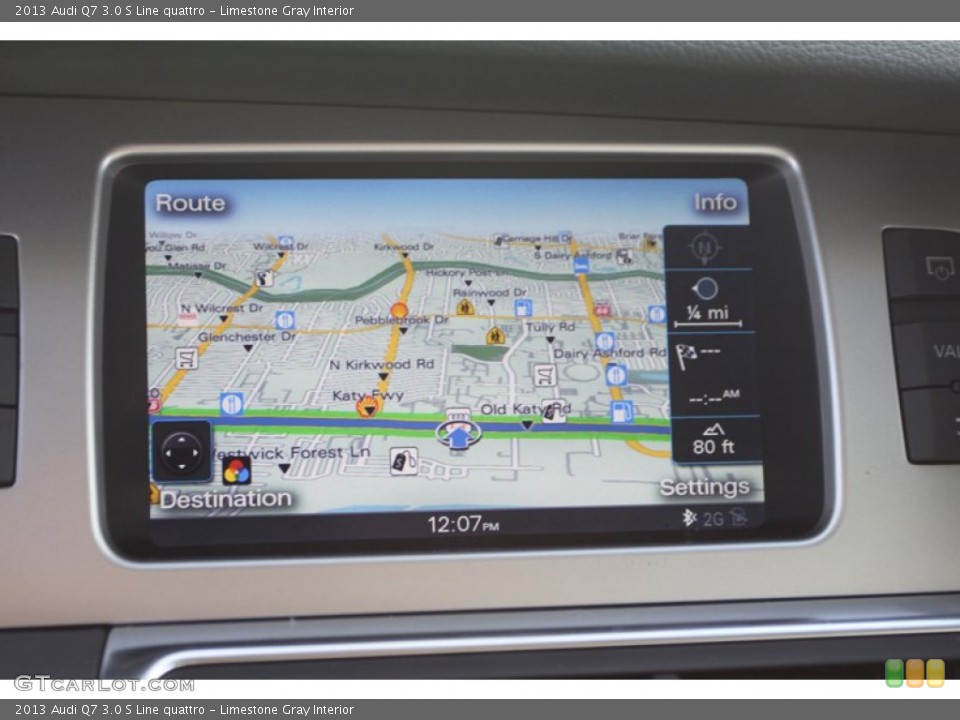 Limestone Gray Interior Navigation for the 2013 Audi Q7 3.0 S Line quattro #76907946