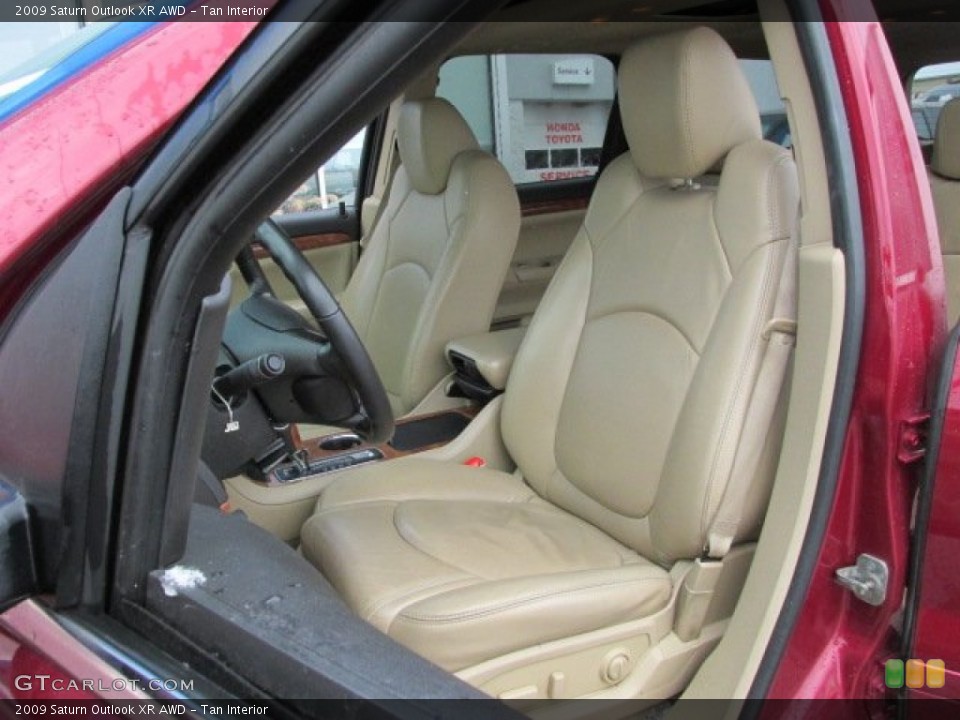 Tan Interior Front Seat for the 2009 Saturn Outlook XR AWD #76908306