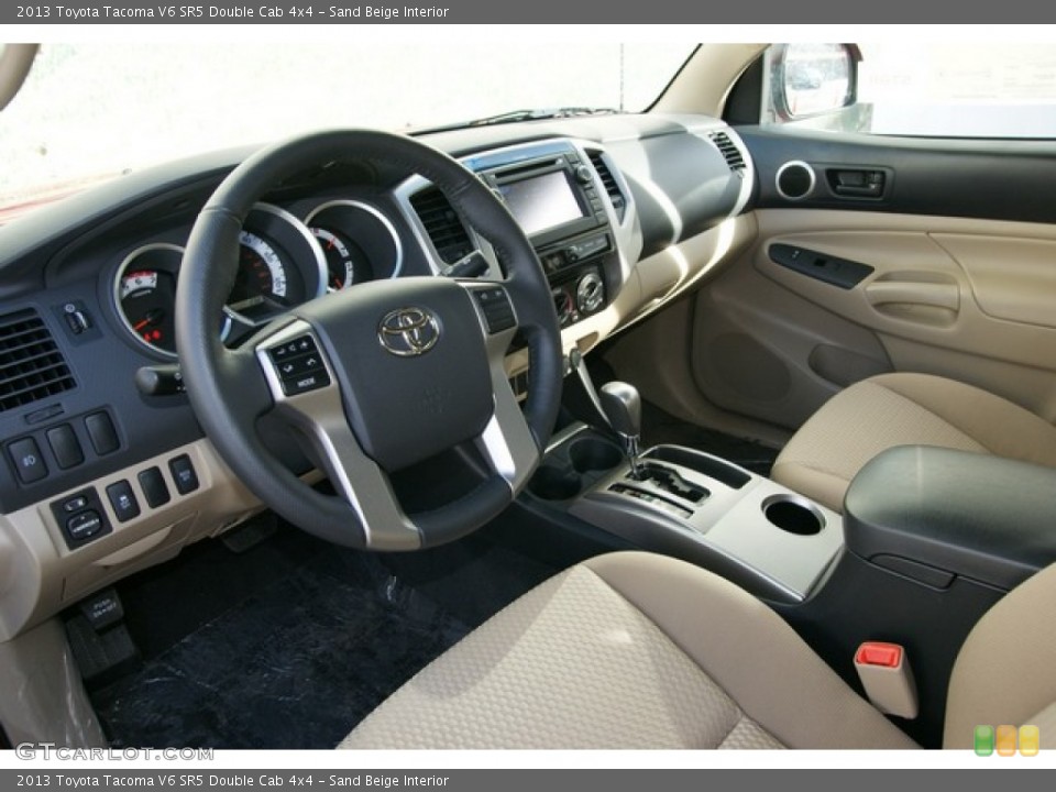 Sand Beige Interior Prime Interior for the 2013 Toyota Tacoma V6 SR5 Double Cab 4x4 #76908393