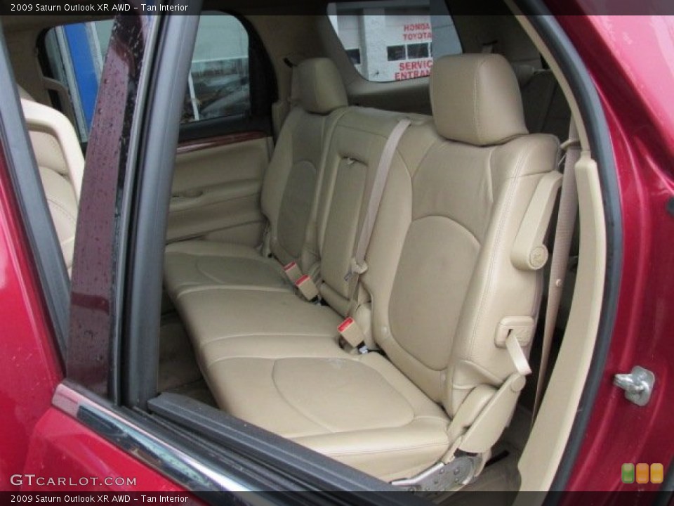 Tan Interior Rear Seat for the 2009 Saturn Outlook XR AWD #76908405