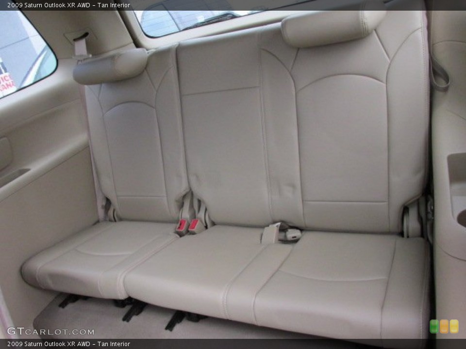Tan Interior Rear Seat for the 2009 Saturn Outlook XR AWD #76908418