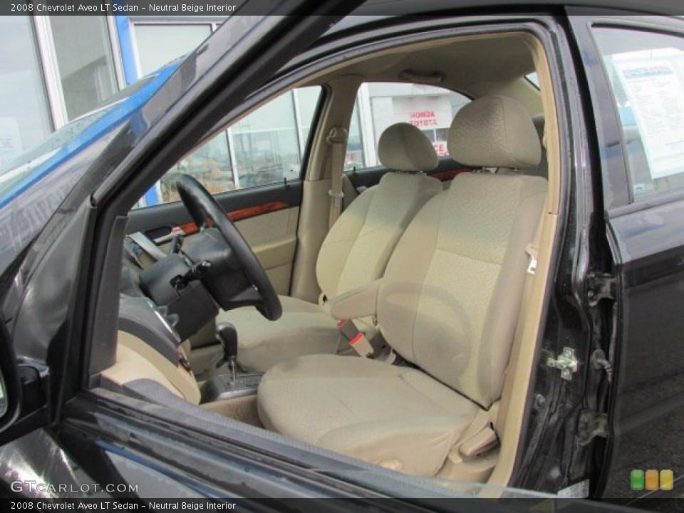 Neutral Beige Interior Front Seat for the 2008 Chevrolet Aveo LT Sedan #76909089