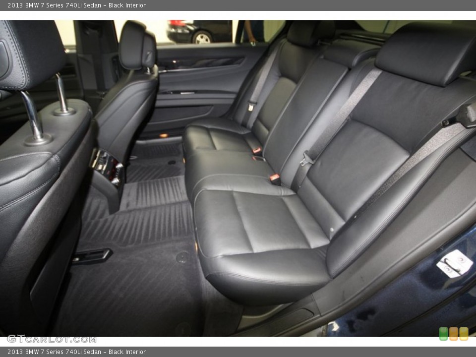Black Interior Rear Seat for the 2013 BMW 7 Series 740Li Sedan #76909134