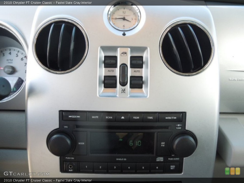 Pastel Slate Gray Interior Controls for the 2010 Chrysler PT Cruiser Classic #76909244