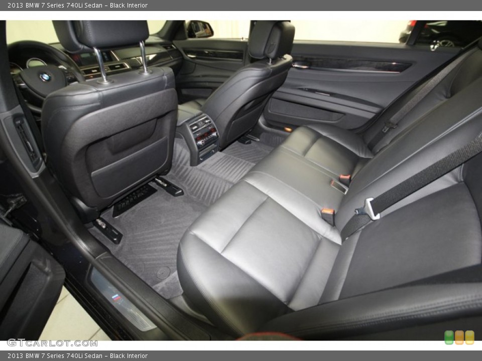Black Interior Rear Seat for the 2013 BMW 7 Series 740Li Sedan #76909498