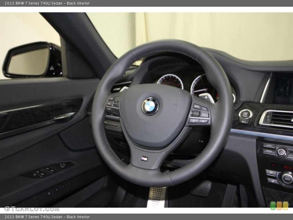 Black Interior Steering Wheel for the 2013 BMW 7 Series 740Li Sedan #76909537