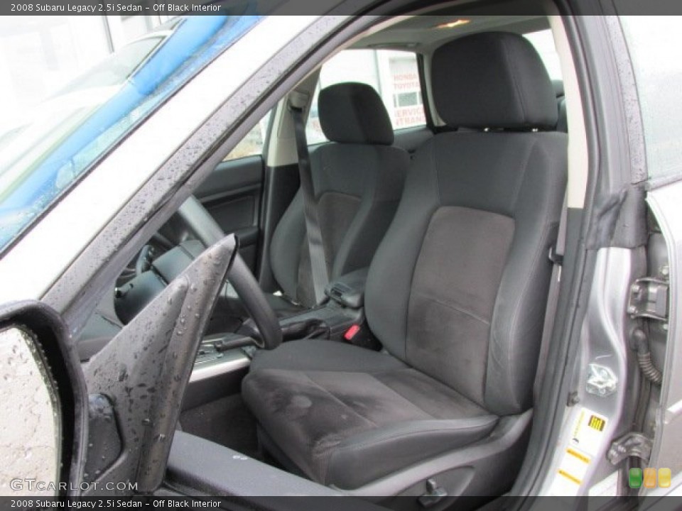 Off Black Interior Front Seat for the 2008 Subaru Legacy 2.5i Sedan #76909563