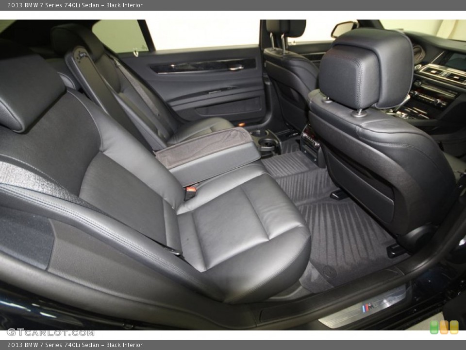 Black Interior Rear Seat for the 2013 BMW 7 Series 740Li Sedan #76909638