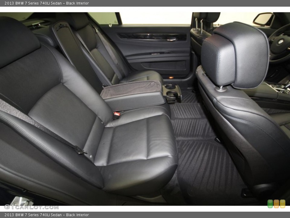 Black Interior Rear Seat for the 2013 BMW 7 Series 740Li Sedan #76909689