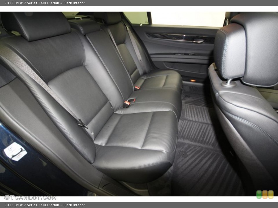 Black Interior Rear Seat for the 2013 BMW 7 Series 740Li Sedan #76909710