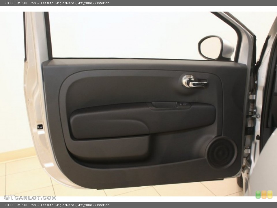 Tessuto Grigio/Nero (Grey/Black) Interior Door Panel for the 2012 Fiat 500 Pop #76909839