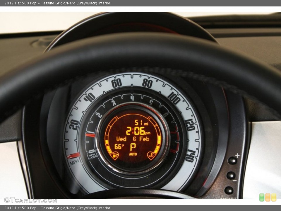 Tessuto Grigio/Nero (Grey/Black) Interior Gauges for the 2012 Fiat 500 Pop #76909996