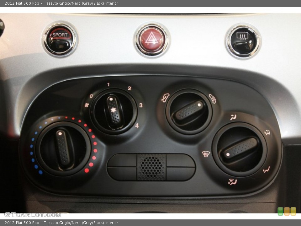 Tessuto Grigio/Nero (Grey/Black) Interior Controls for the 2012 Fiat 500 Pop #76910067