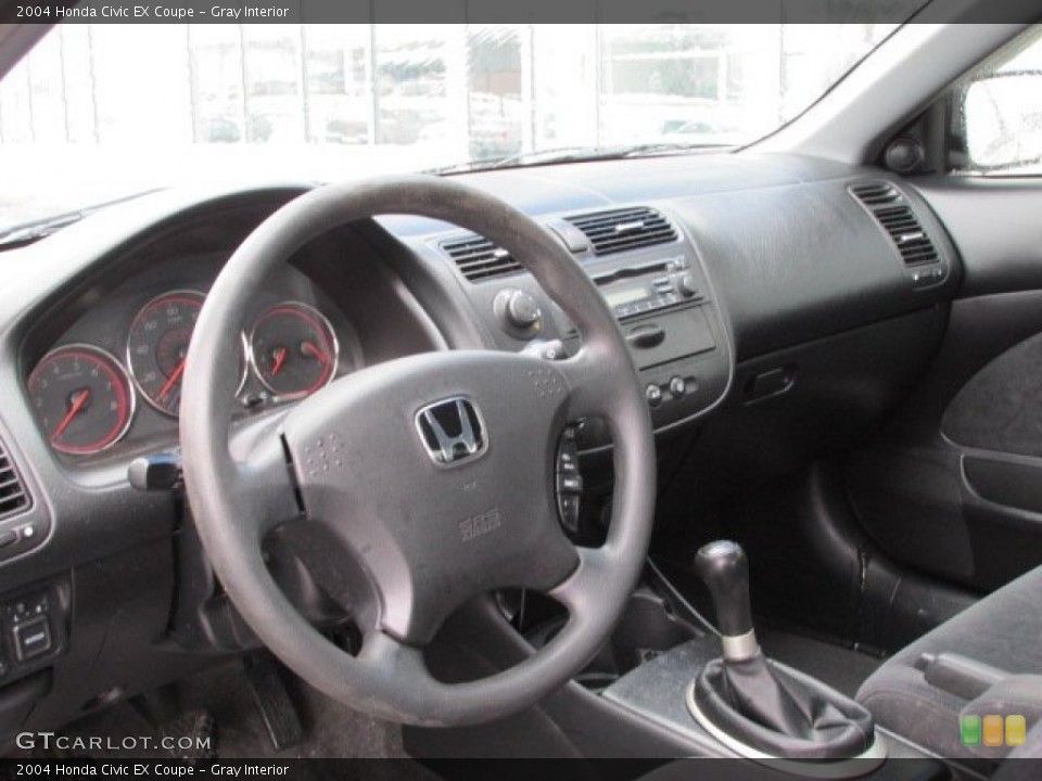 Gray Interior Dashboard for the 2004 Honda Civic EX Coupe #76910829