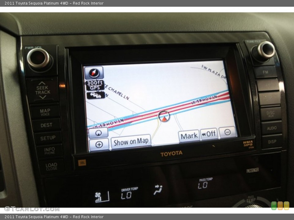 Red Rock Interior Navigation for the 2011 Toyota Sequoia Platinum 4WD #76911854