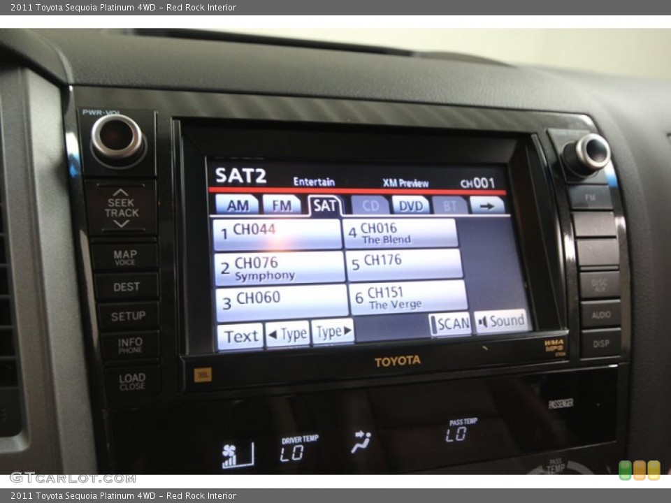 Red Rock Interior Audio System for the 2011 Toyota Sequoia Platinum 4WD #76911899