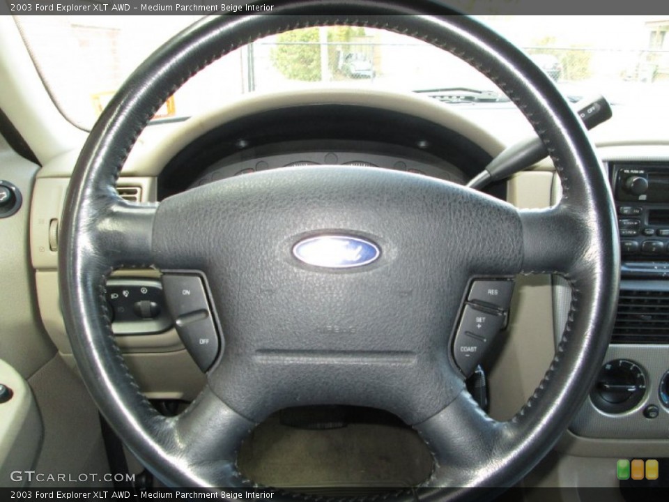 Medium Parchment Beige Interior Steering Wheel for the 2003 Ford Explorer XLT AWD #76912311