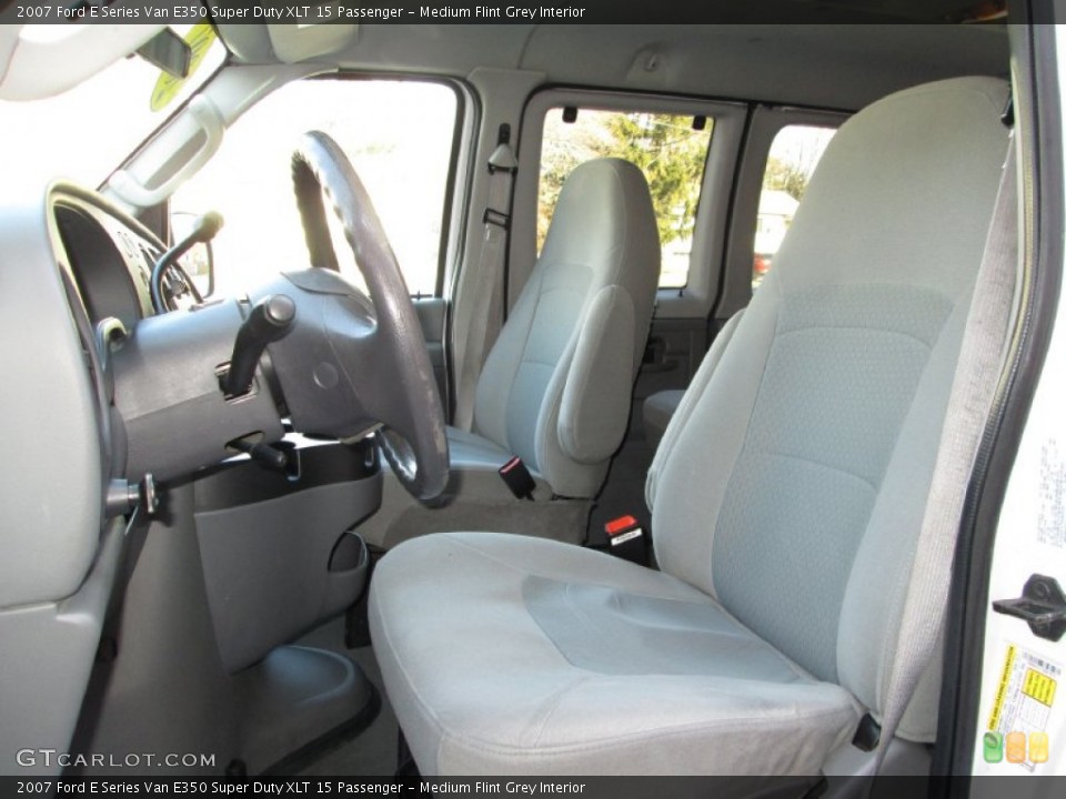 Medium Flint Grey Interior Front Seat for the 2007 Ford E Series Van E350 Super Duty XLT 15 Passenger #76912944