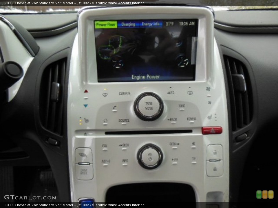 Jet Black/Ceramic White Accents Interior Controls for the 2013 Chevrolet Volt  #76912996