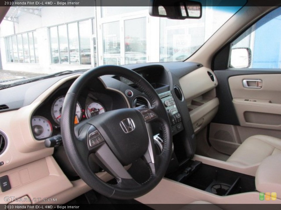 Beige Interior Dashboard for the 2010 Honda Pilot EX-L 4WD #76913481