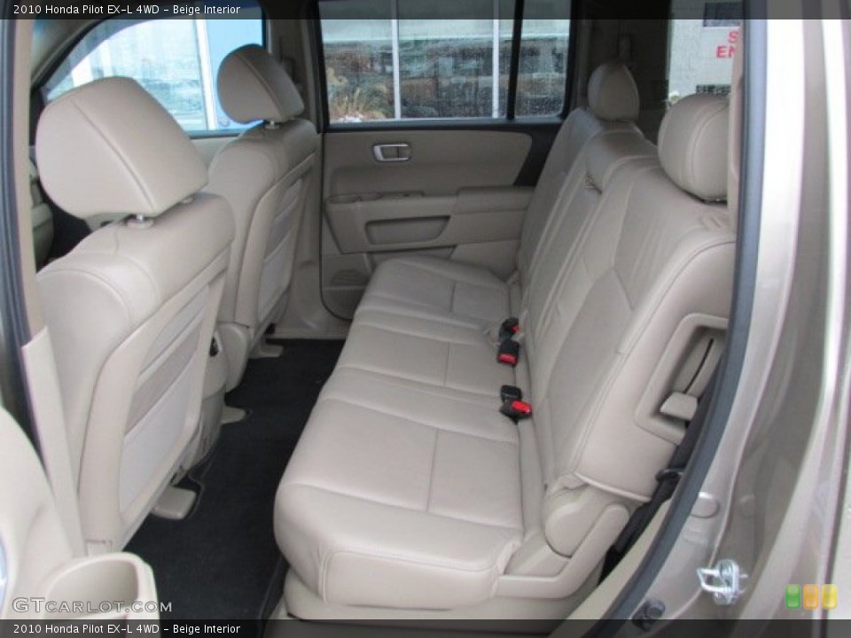 Beige Interior Rear Seat for the 2010 Honda Pilot EX-L 4WD #76913590